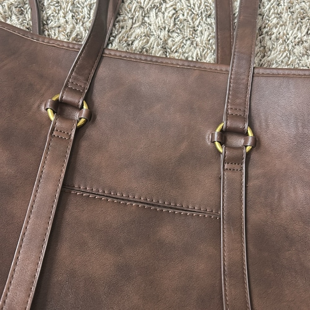 Universal Thread Large Zip Top Closure Tote Handb… - image 2